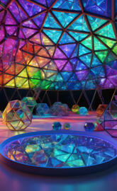 The Crystal Trampoline at the Geodesic Theater Park