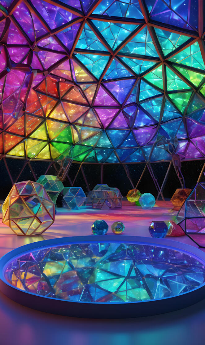 The Crystal Trampoline at the Geodesic Theater Park