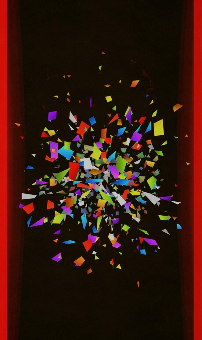 S7 edge Red Confetti
