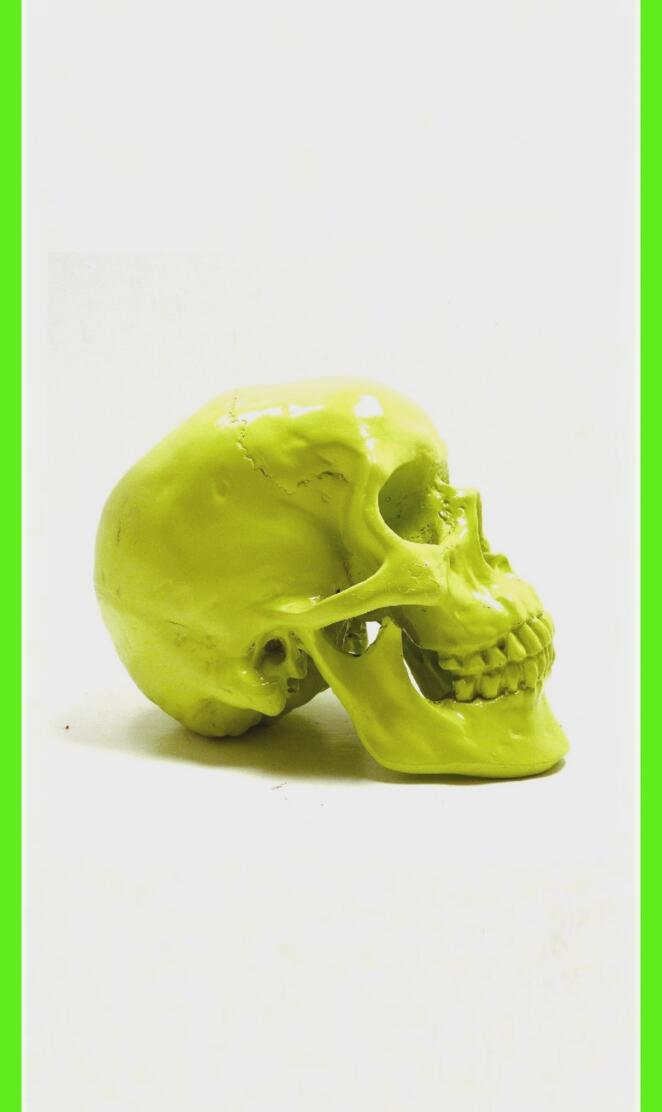 S7 edge Green Skull
