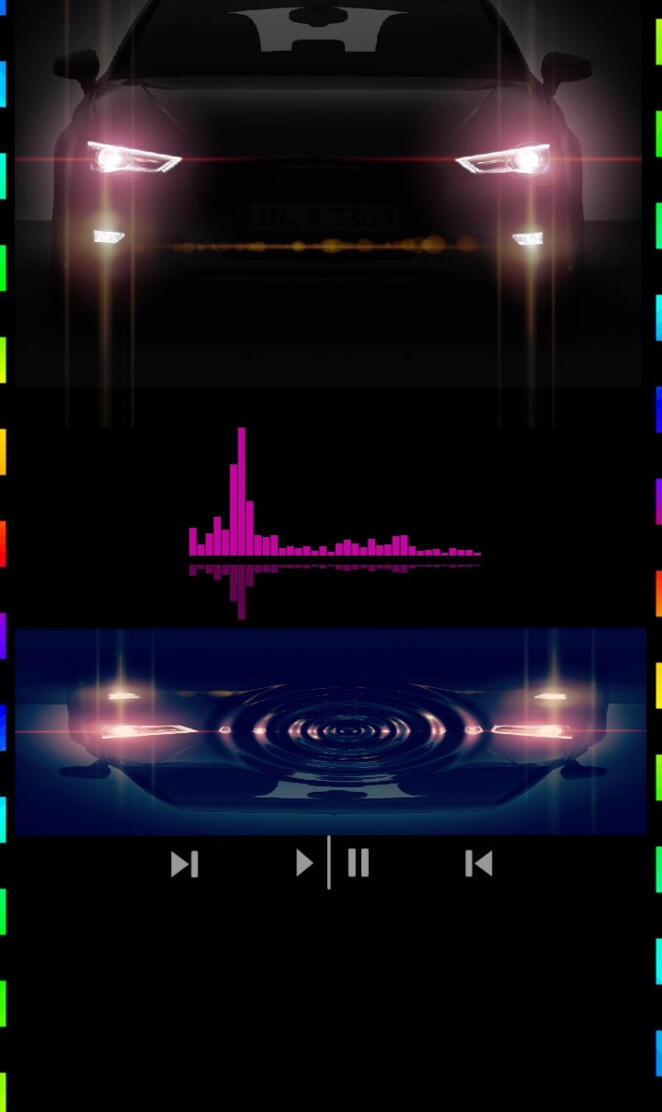 Waves music car edge