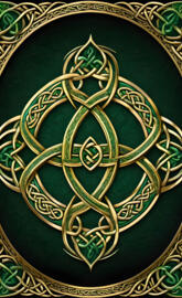 green and gold Celtic knot #2