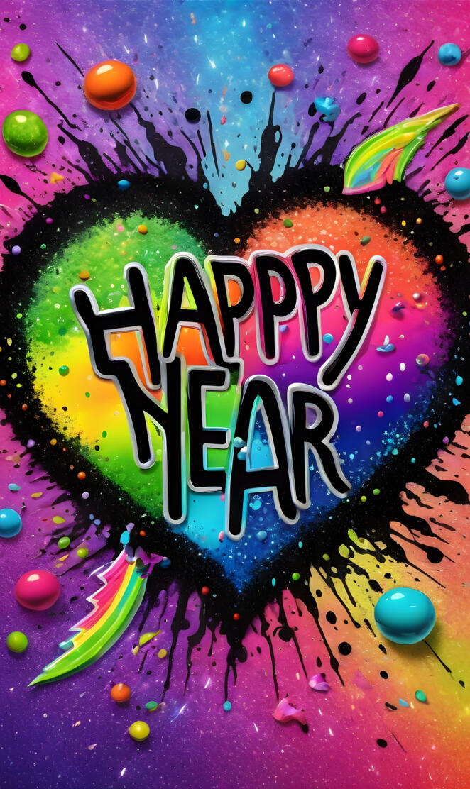 a birthday cake with colorful decorations