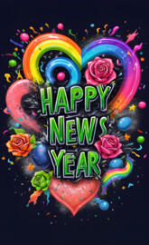 a poster with a graphic design