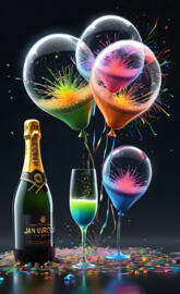 a bottle and a glass of wine