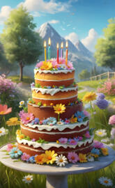 Meadow Birthday Cake