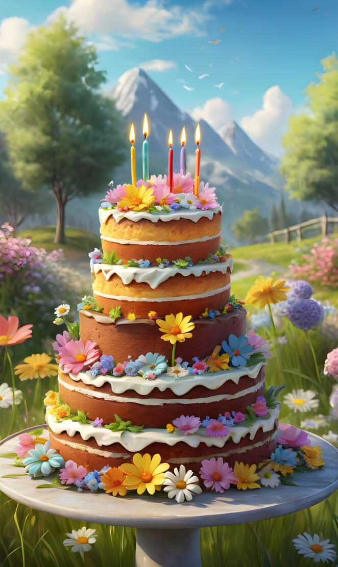 Meadow Birthday Cake