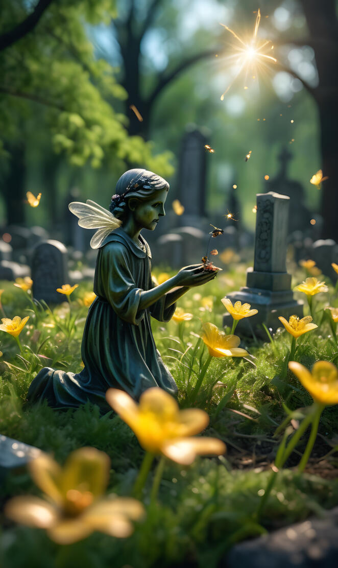 cemetery fairy graveyard spring