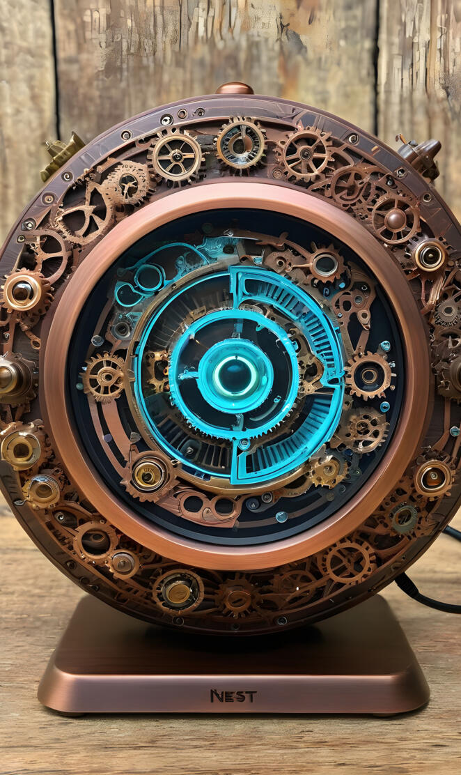 steampunk Google nest hub