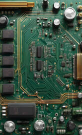 Vintage High powered audio amplifier circuit board .