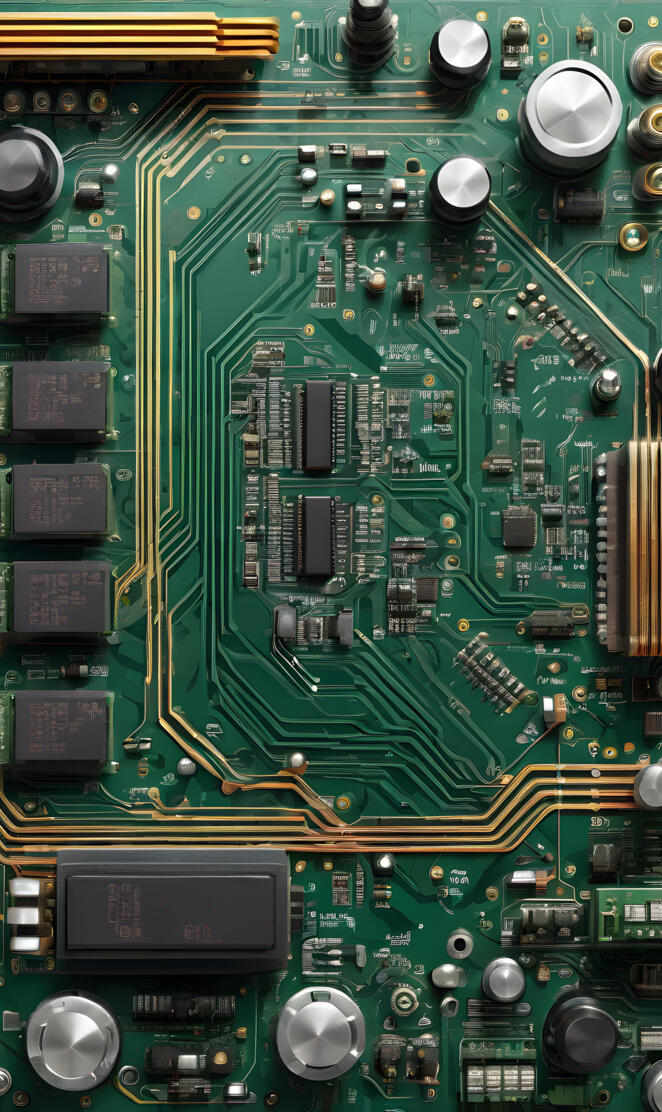 Vintage High powered audio amplifier circuit board .