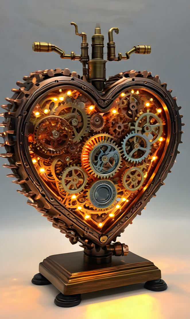 Unique Steampunk Heart w/Crank Light's 
Fuchsiamama610🌺