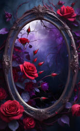 rose framed rose veins