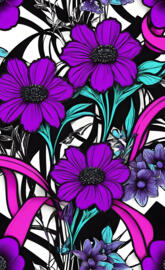 pop art flowers wallpaper