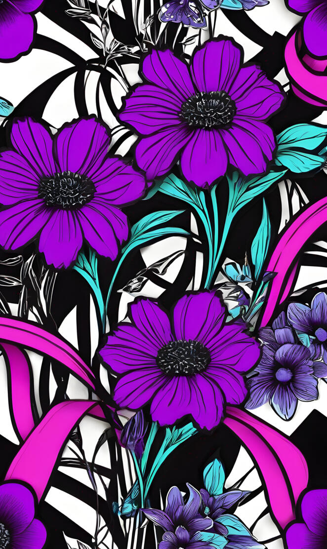 pop art flowers wallpaper