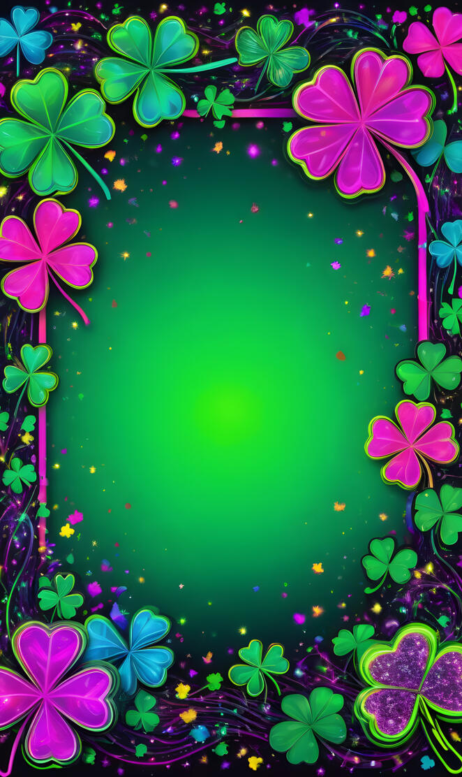 Shamrock Neon Frame 2
