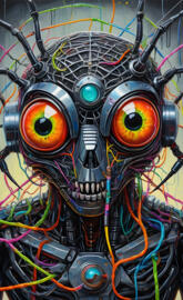 a bunch of wires and cables