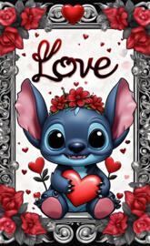 Stitch Happy Valentine's Day ❤️ Valentine,Love,romance, heart, red,pin