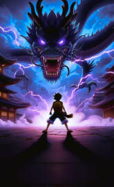 Luffy and Kaido one piece