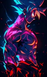 KING GOKU NEON SSJ ART