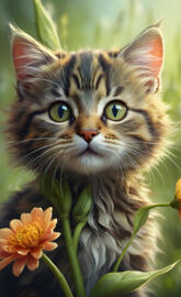 Flower Garden Kitty