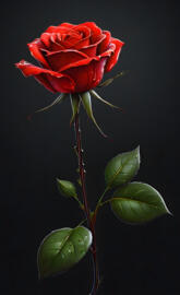 liquid red rose black background