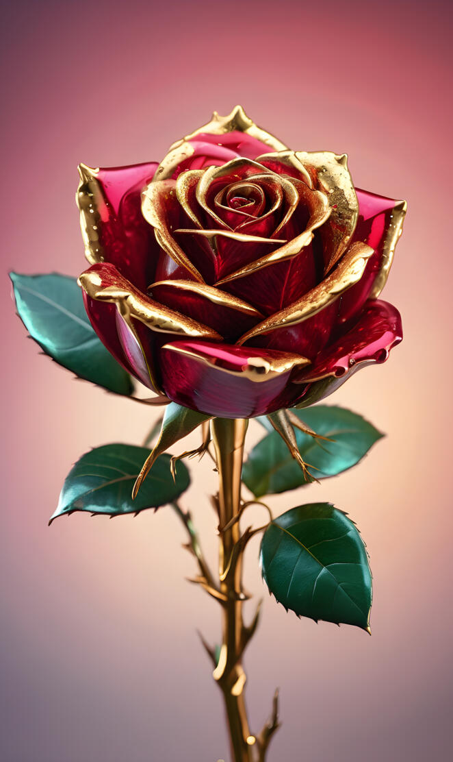 Gold Edged Rose