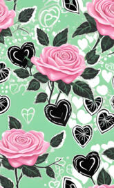 stencil drawing, Rose art