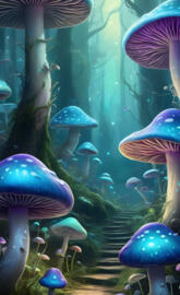 Glowing Mushroom Forest