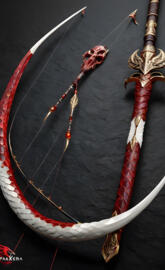 Multi-Arrow Arc Bow, with matching Sword