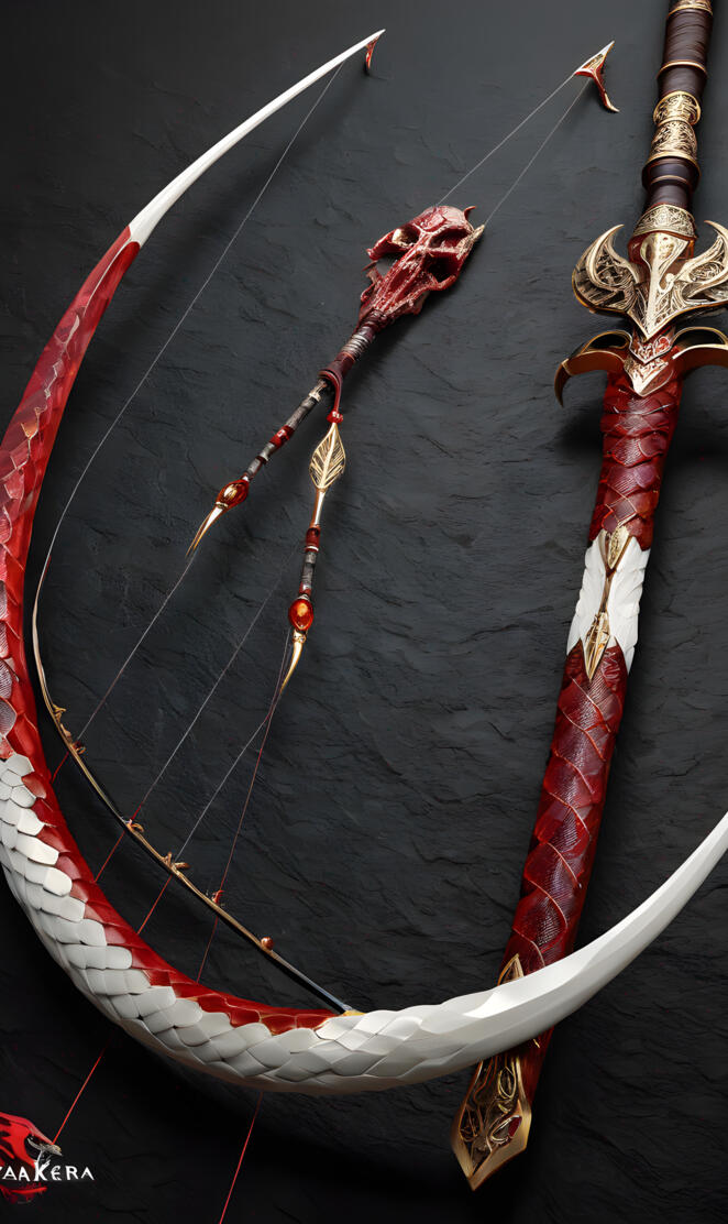 Multi-Arrow Arc Bow, with matching Sword