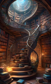 Bookworm lovers dream stairway