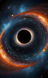 a spiral blackhole in space