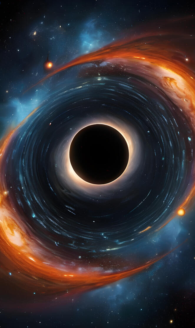 a spiral blackhole in space
