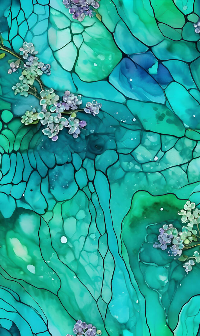 abstract green flower lilac