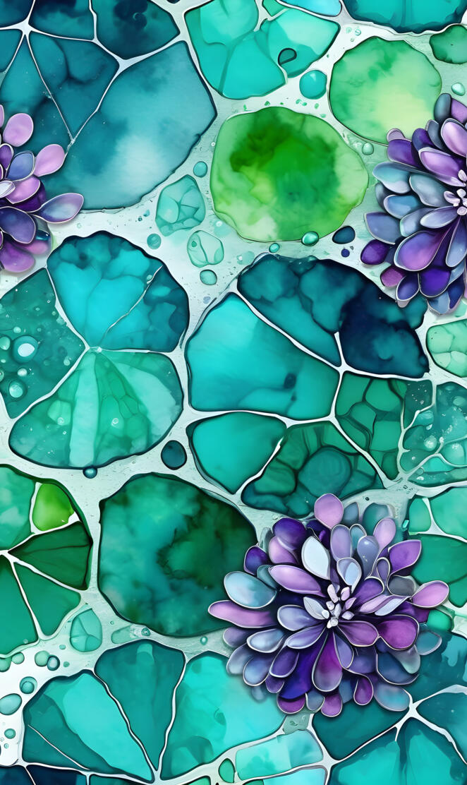 lily pads and lilacs