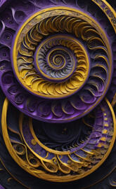 My Louisiana Purple, Black, and Gold Spiraling