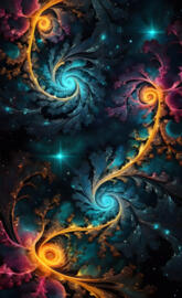 deep Space fractal space pinwheels