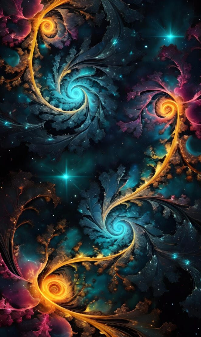 deep Space fractal space pinwheels