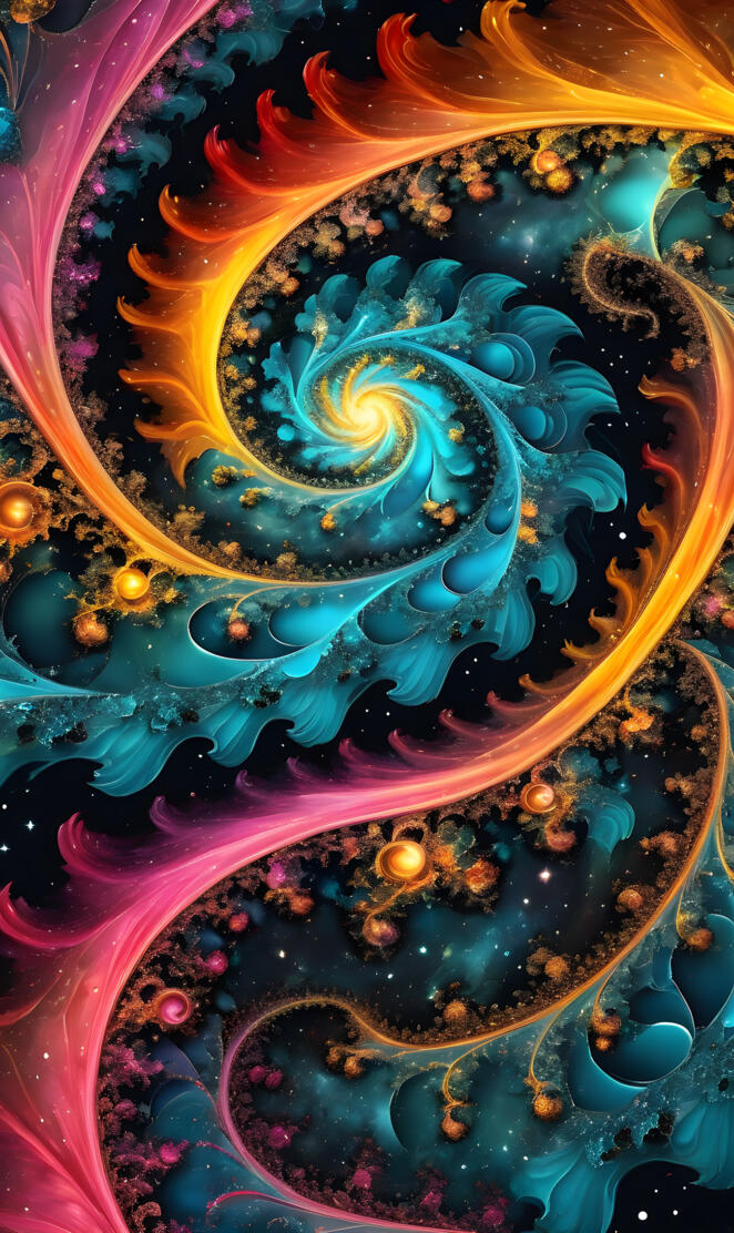 whisps of fractal clouds in space