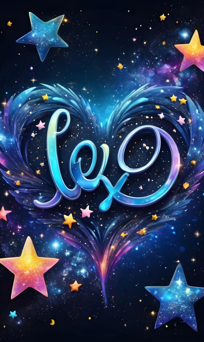 a blue and purple background with stars and a blue circle with stars