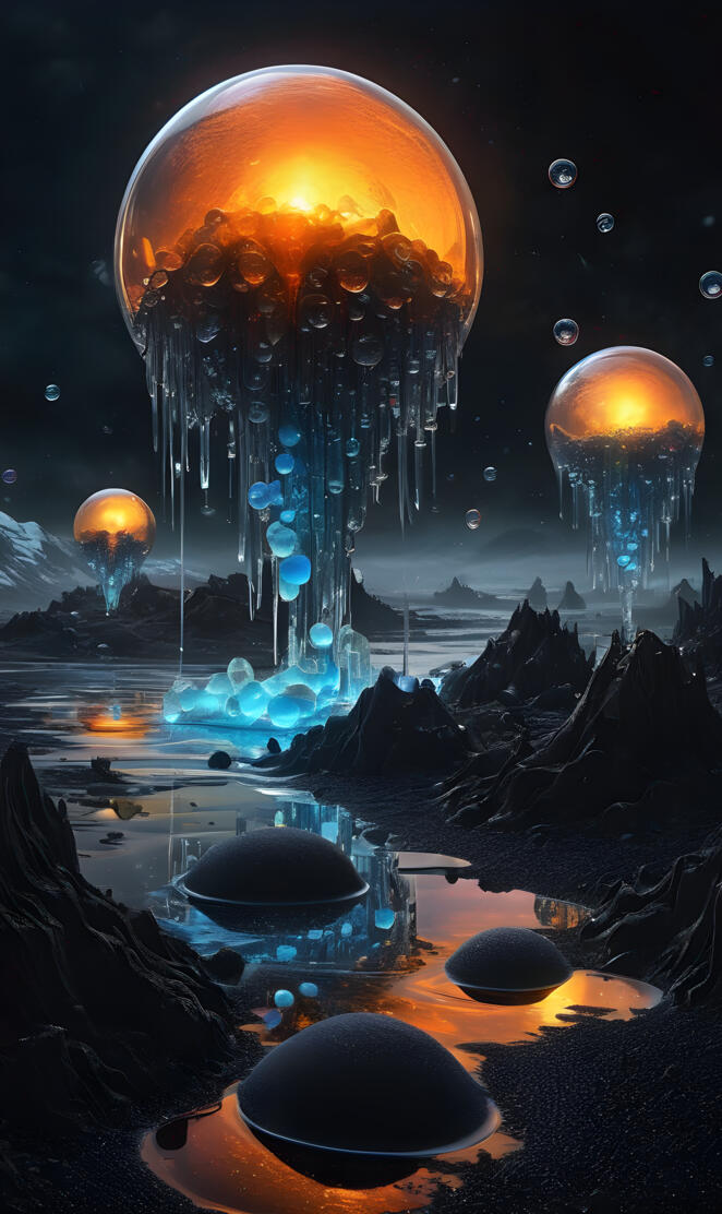 a group of planets in space