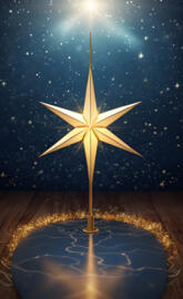 Christmas star on top of the world