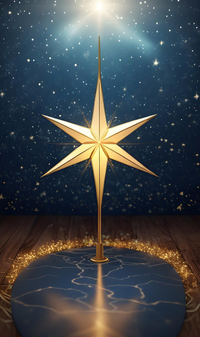 Christmas star on top of the world