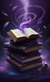 spooky vubea pile of books