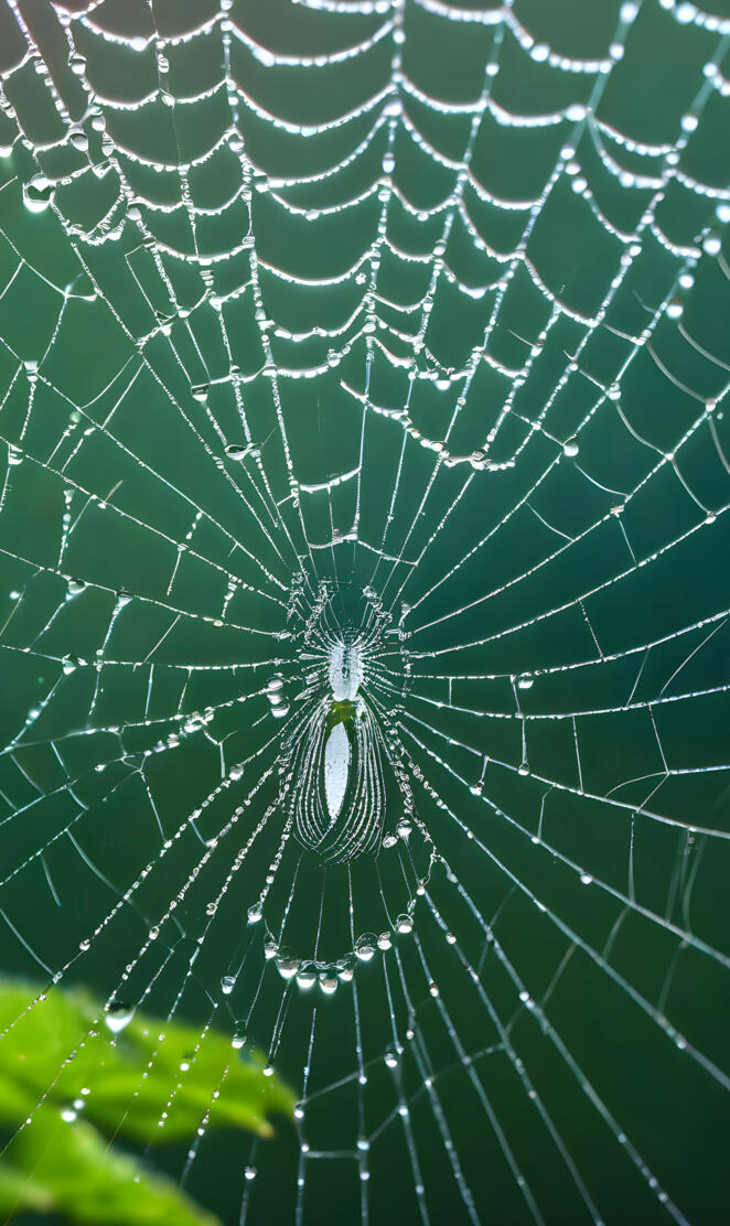 a spider in a web