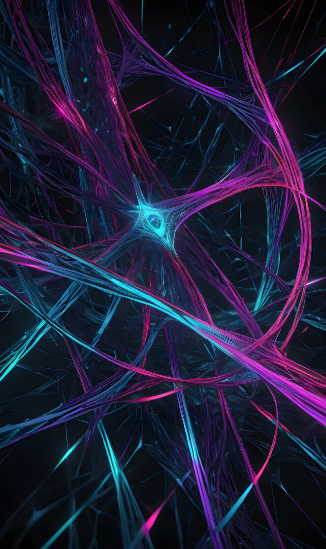 Dark Abstract neon web