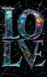 a couple of glass vases with colorful glass