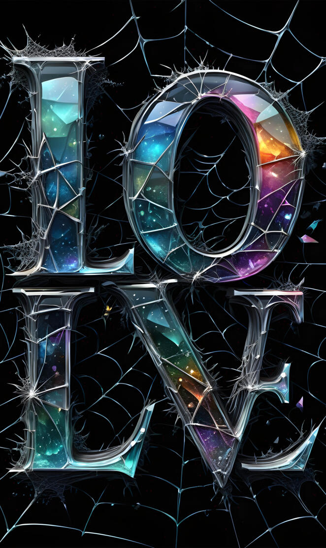 a couple of glass vases with colorful glass