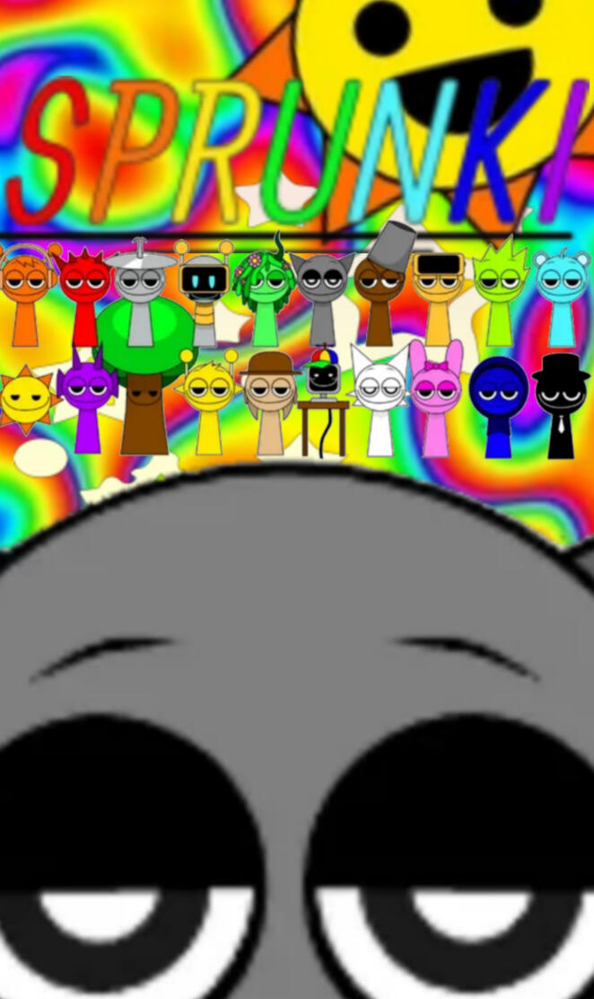 Sprunki rainbow web kid core grey